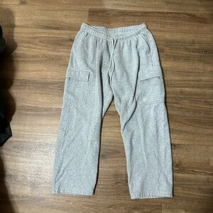 2 Pairs PINK Victoria's Secret Light Gray and Black Sweat Cargo Pants